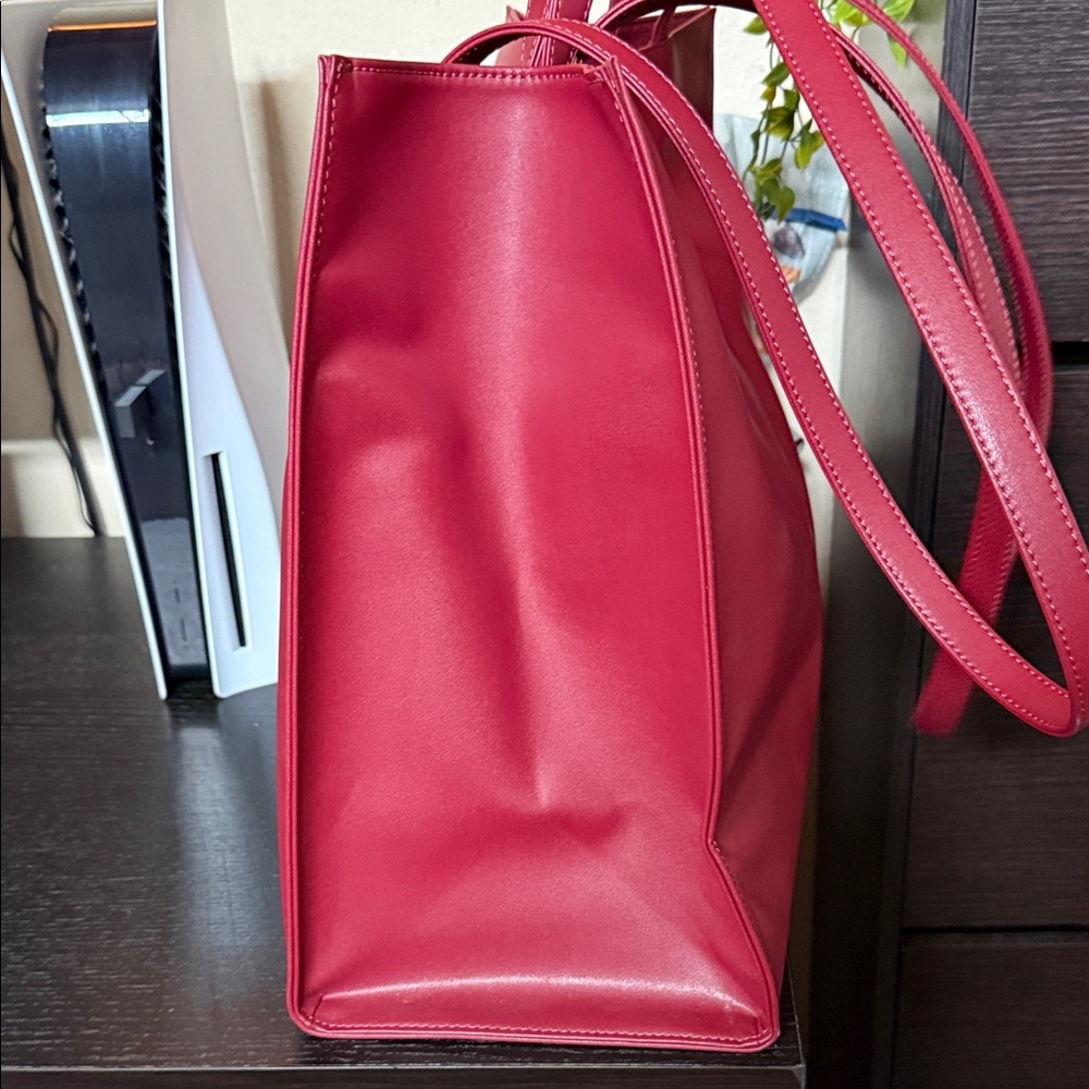 Telfar Red Leather Embossed xLarge Tote Bag - Women - Picture 3 of 6